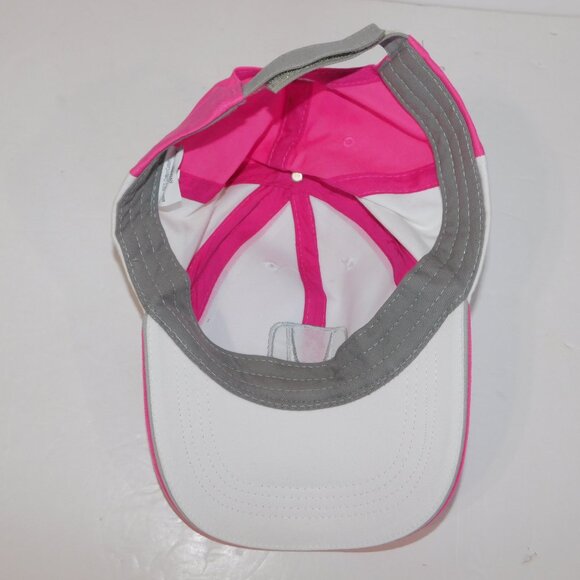 Womens Honda Pink White Gray Logo Stapback Adjustable  Baseball Hat Cap - Picture 3 of 8